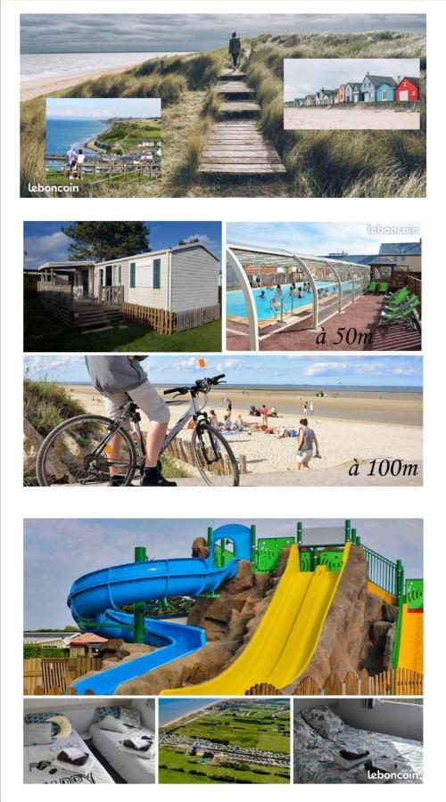 Mobile-Home 100M Plage Utah Mme Surget Sainte-Marie-du-Mont  Eksteriør billede